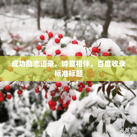 成功励志语录，诗意相伴，百度收录标准标题