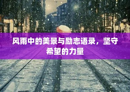 风雨中的美景与励志语录，坚守希望的力量