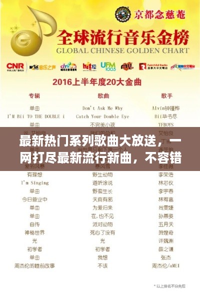 最新热门系列歌曲大放送，一网打尽最新流行新曲，不容错过！